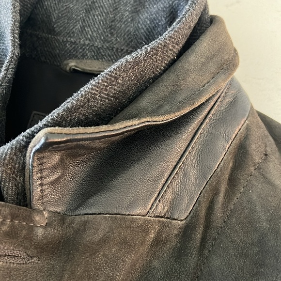 All Saints Suede/Leather/Tweed Jacket/Blazer look-XL - Picture 10 of 15